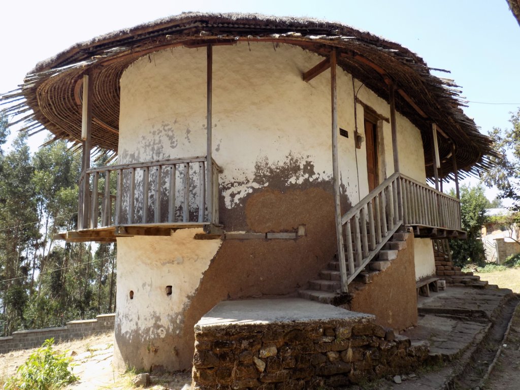 This photo shows Emperor Menelik II's modest palace on Entoto Mountain