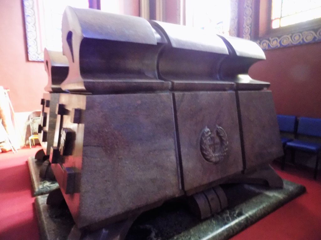 This photo shows the tomb of Haile Selassie in the Holy Trinity Cathedral, Addis Ababa