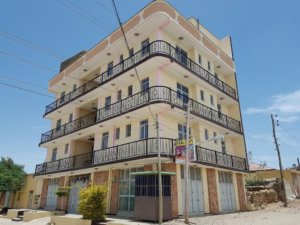 This photo shows the outside of Hotel Delina in Aksum