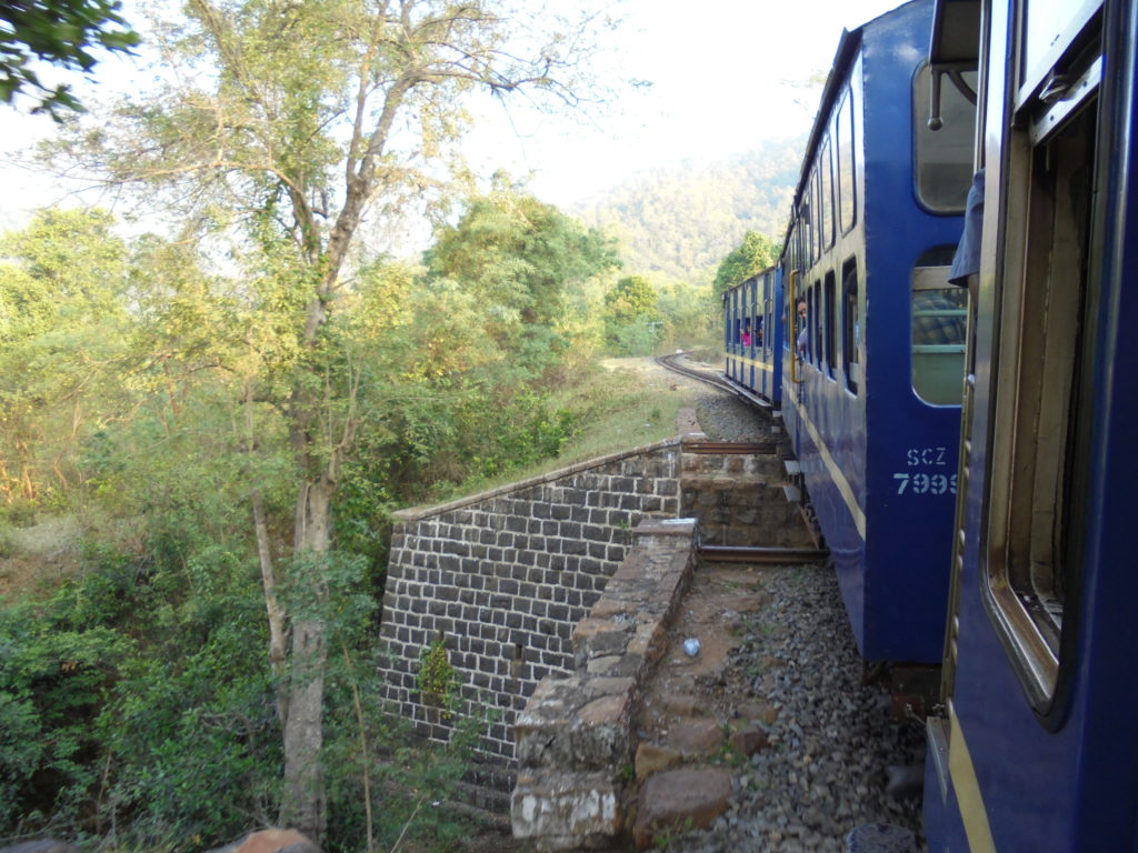 This picture was taken out of our carriage window and shows the two carriages in front of ours