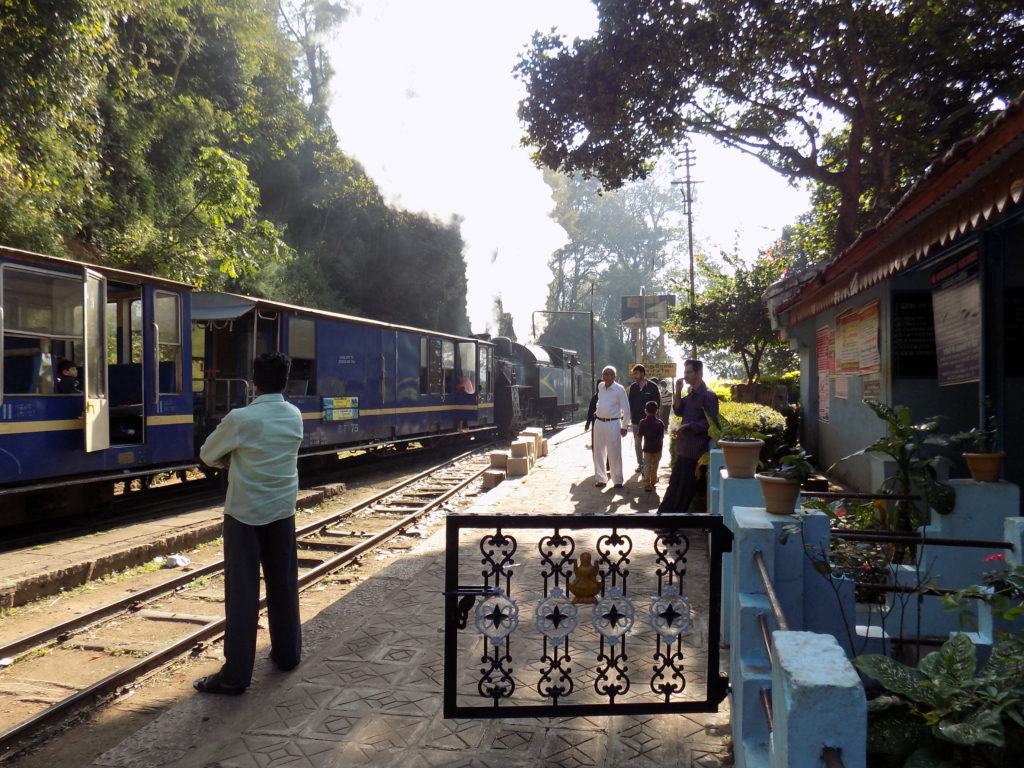 This picture shows our train stopped in Hillgrove station being topped up with water