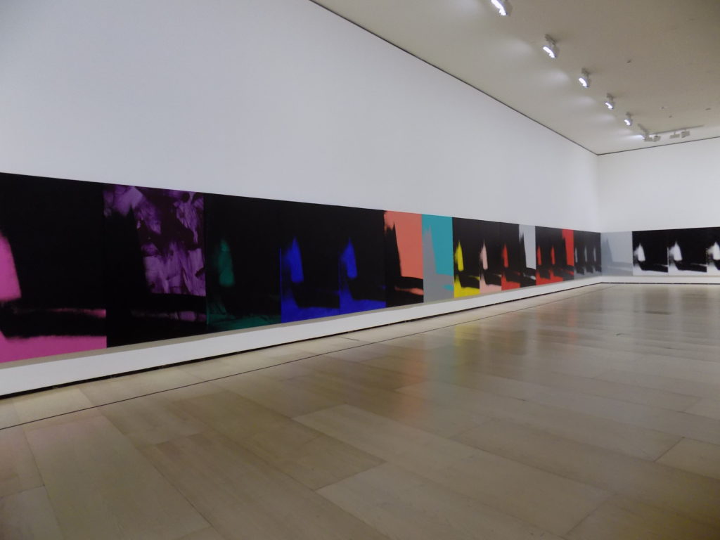 This photo shows Andy Warhol's massive 'Shadows' installation