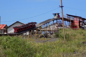 This photo shows the processing plant at Pitch Lake, Trinidad