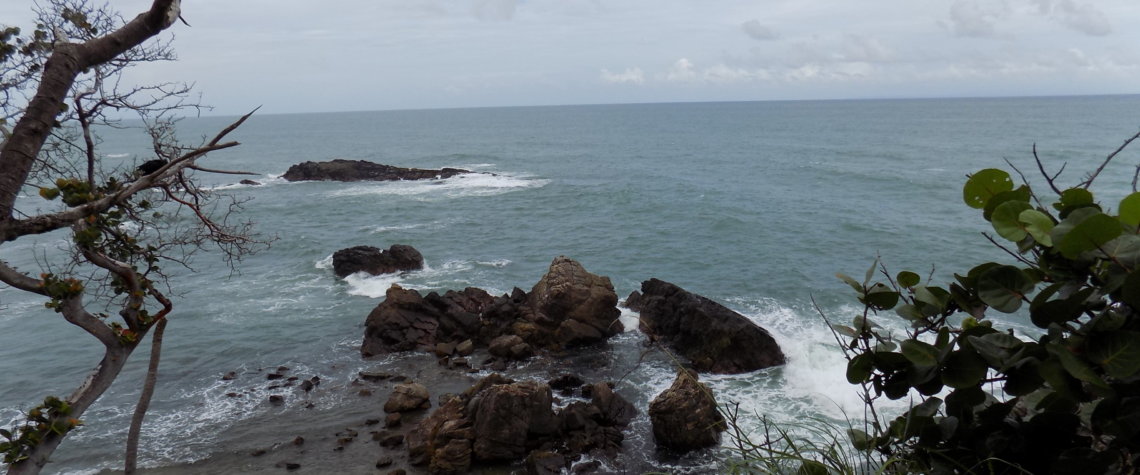 This photo shows the view from Galera Point lighthouse.