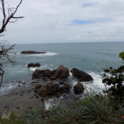 This photo shows the view from Galera Point lighthouse.