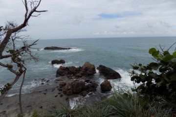 This photo shows the view from Galera Point lighthouse.