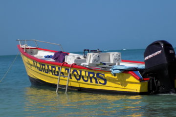 This photo shows Ali Baba Tours' boat