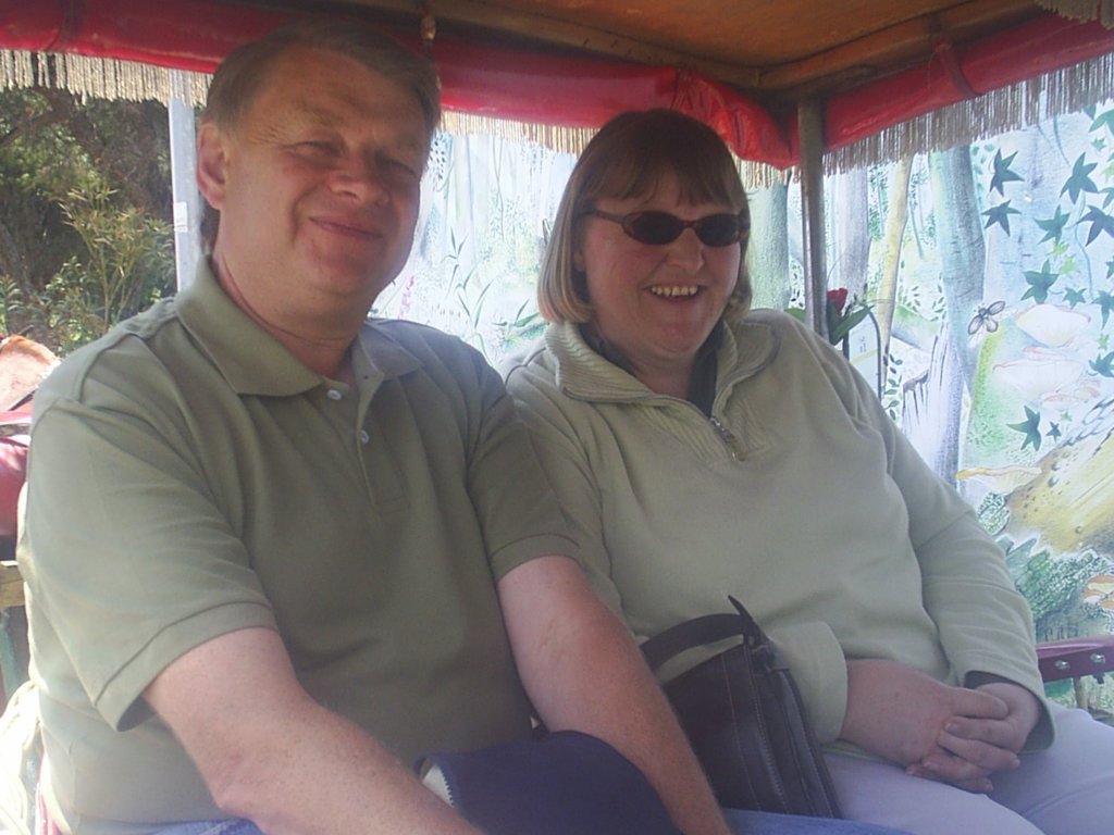 This photo shows Mark and I on a carriage ride