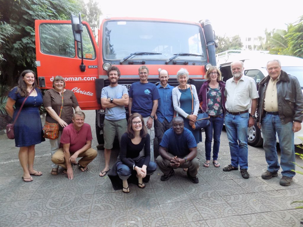 This photo shows our group standing in front of our truck, Christie