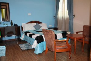 This photo shows one of the guest rooms in the Toronto Addis Hotel