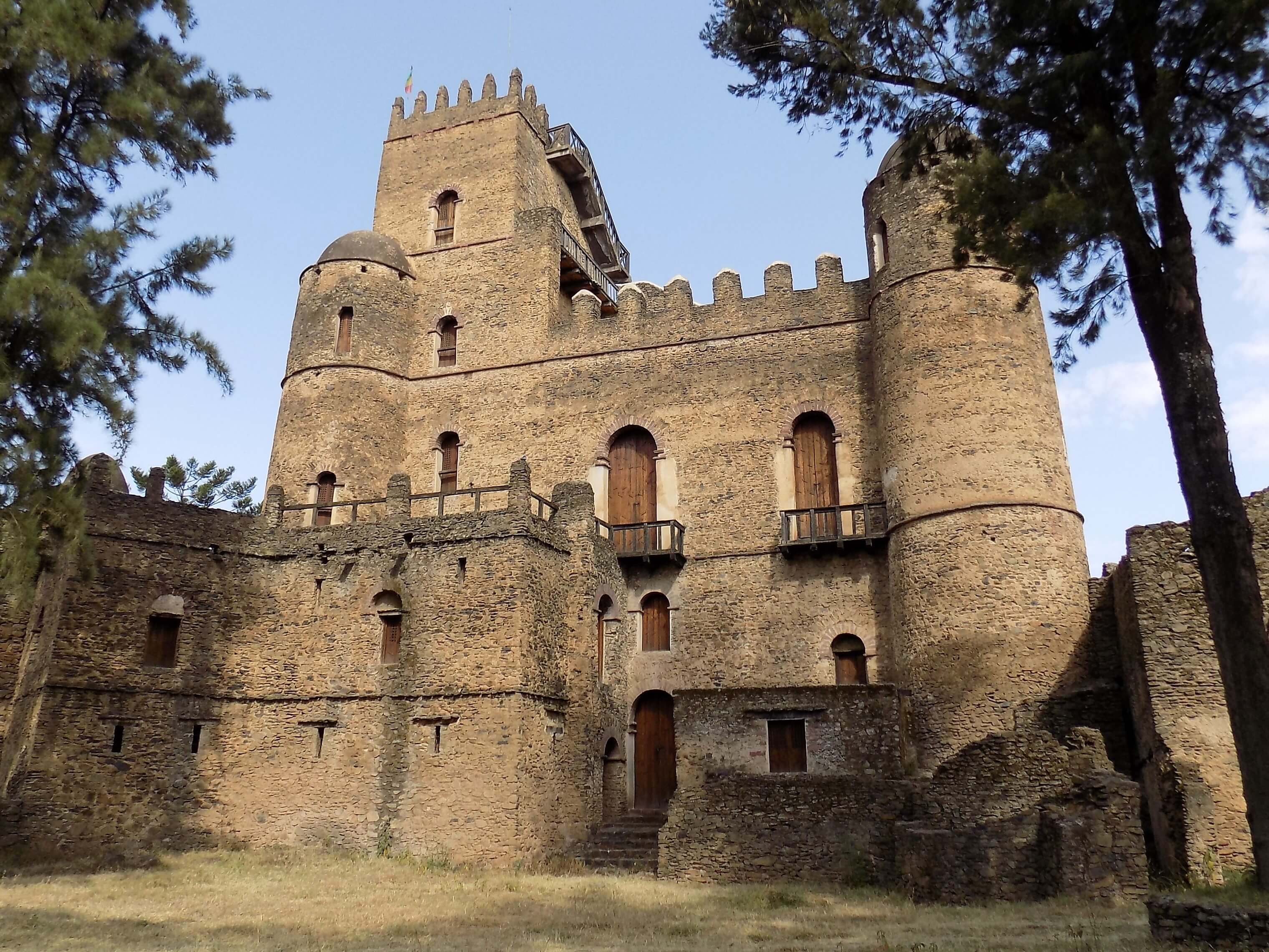 This photo shows one of Gondar's castles with its crenallations