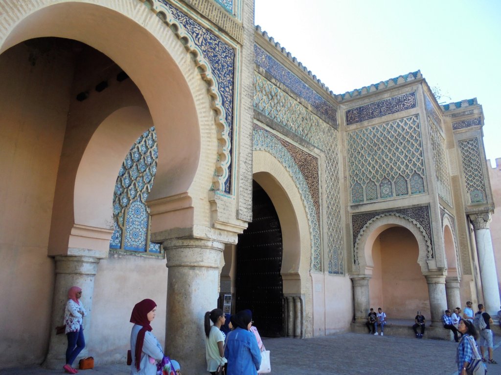 This photo shows the magnificent gate of Bab el-Mansour
