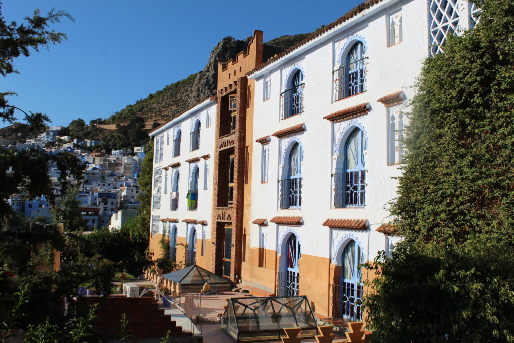 This photo shows our hotel in Chefchaouen