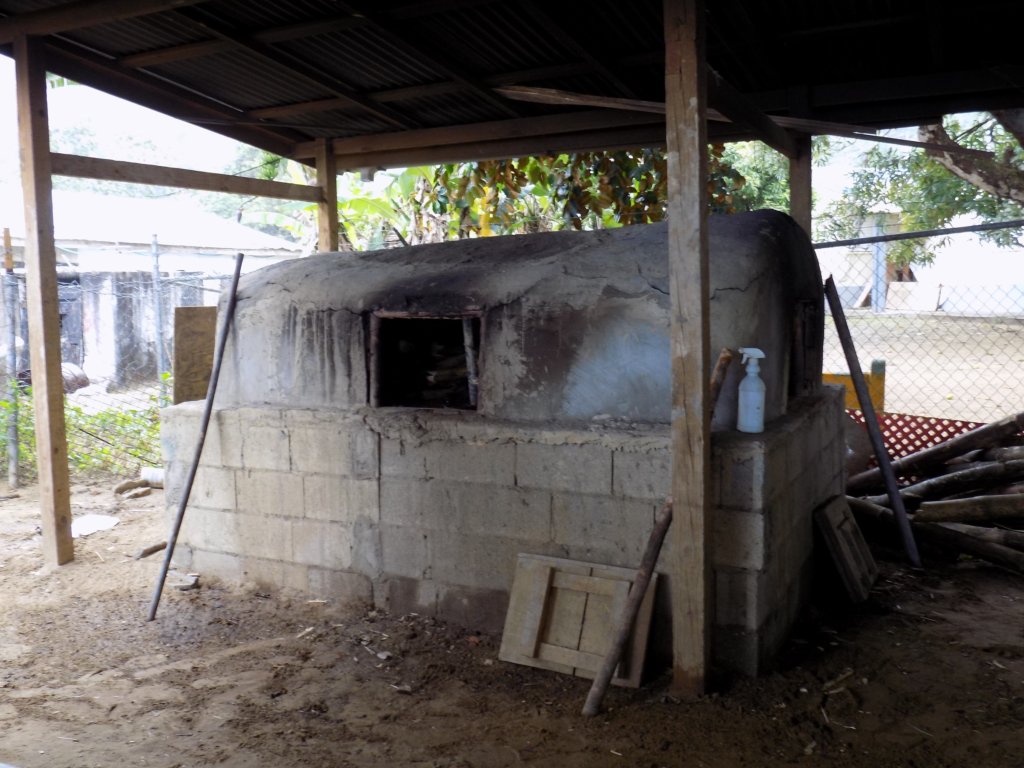 This photo shows the mud oven