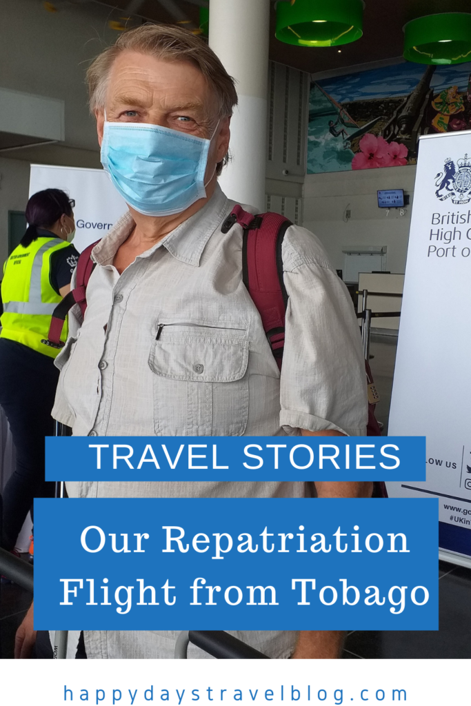 Do you wonder what it's like to fly during a pandemic? Read my story of our repatriation flight from Tobago to London. #travel #flight #flying #repatriation