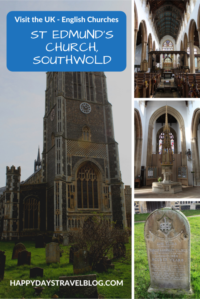 A guide to the church of St Edmund King and Martyr in Southwold, Suffolk including its history, the interior, the exterior, the churchyard, and the church today. #englishchurches #suffolk #southwold