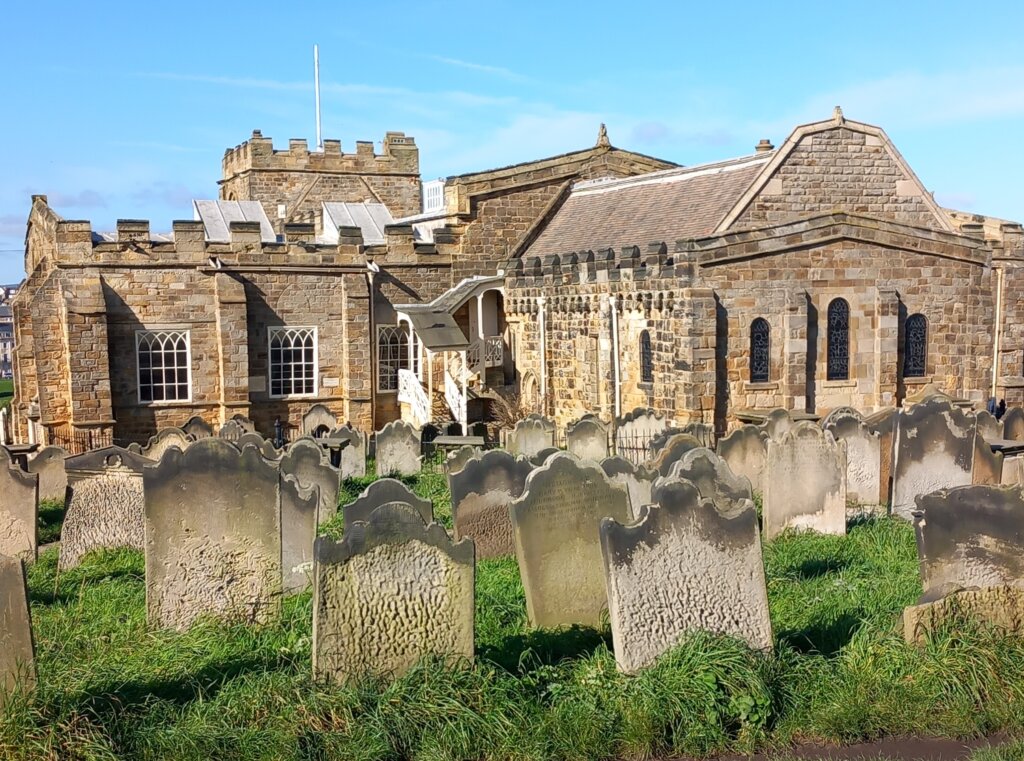 This photo shows St Mary's Church and graveyard