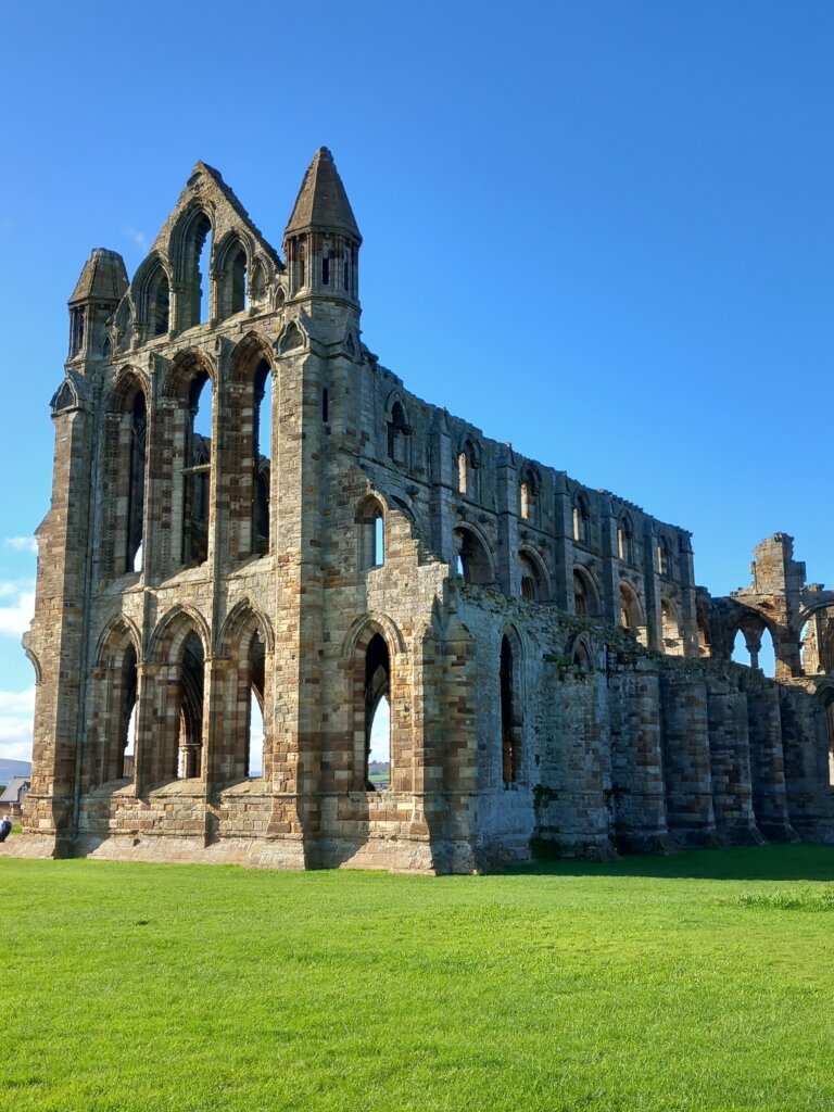 This picture shows the west elevation of Whitby Abbey