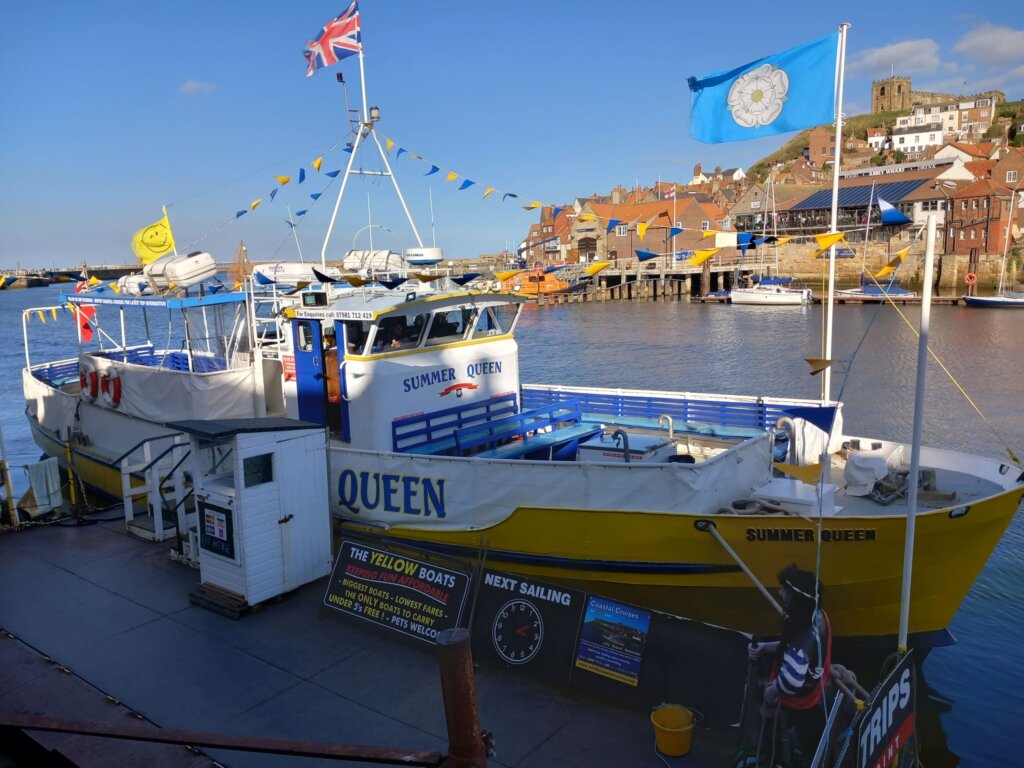 This photo shows the boat, Summer Queen, which takes tourists on trips around the harbour and out to sea